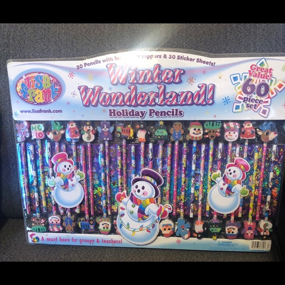 Other - Lisa Frank Winter Wonderland Holiday Pencils set